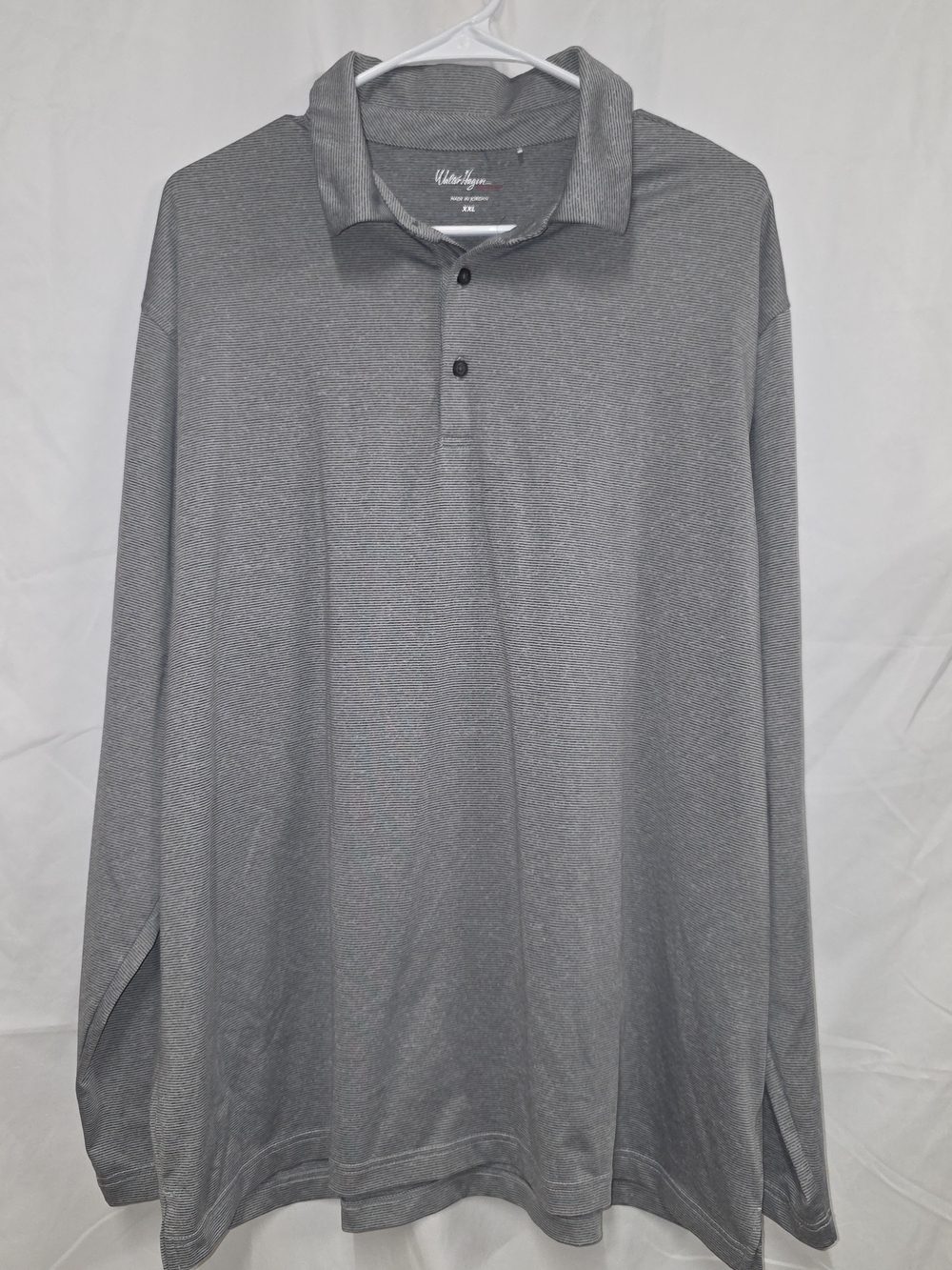 Walter Hagen Men's Long-Sleeve Polo Shirt - Gray